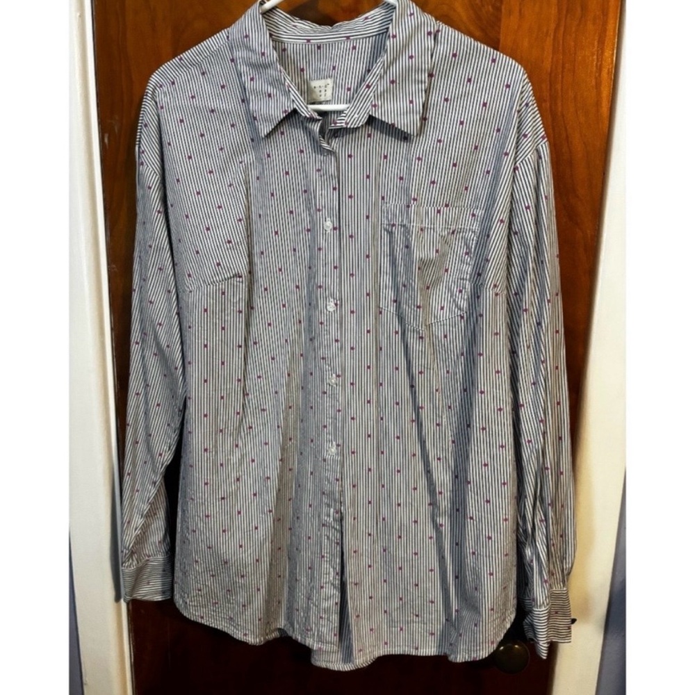 Women’s Striped Button-Up Shirt
